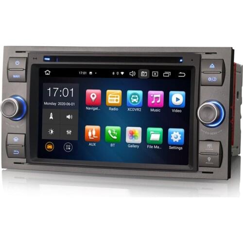 7" Android 10.0 OS Car DVD Multimedia GPS Radio System Player for Ford Focus 2005-2007 & S-Max 2006-2008 & C-Max 2005-2007