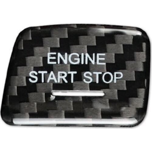 Car Carbon Fiber Keyless Engine Start Button Cover Trim for Chevrolet Corvette C7