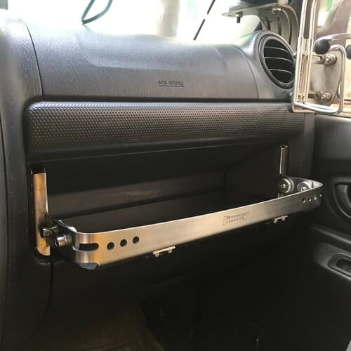 Stainless steel Cup holder glove compartment stand luggage bracket plate for SUZUKI Jimny