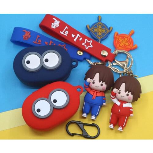 DIY Cute Earphone Case With Key Ring for Xiaomi MI Redmi AirDots 3 Headphones Cover TWS Bluetooth Earphone Wireless Charging Box