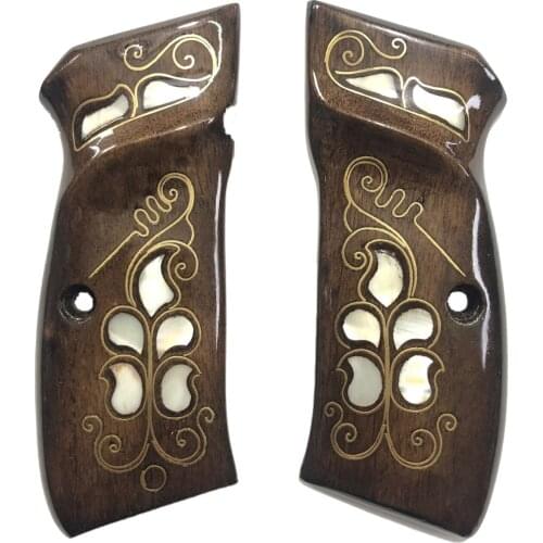 CZ 75, CZ 85 , CZ 75 B, CZ 85 B Special Series Laser Cutting Pearl Inlaid Wooden Grip Mod41