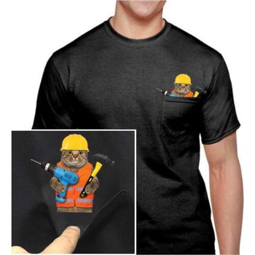 Makita Tools T-Shirt Fashion Brand Summer Pocket Cat Firemen Printed T-shirt Men for Women Shirts Hip Hop Tops Funny Cotton Tees