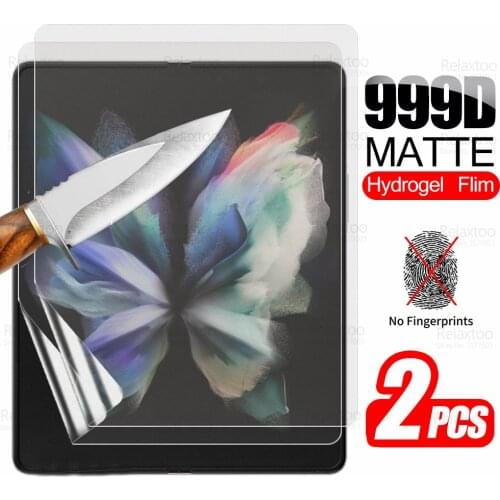 2pcs Hydrogel Matte Film For Samsung Galaxy Z Fold 3 5G Folder Z Fold3 ZFold3 Frosted Soft Protective Screen Protector Not Glass