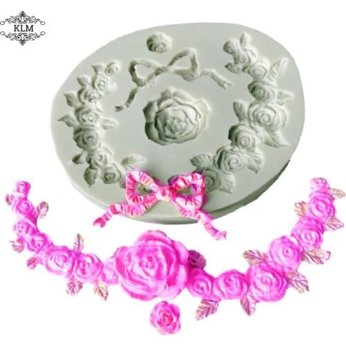 Garland knot type epoxy resin mold cake tool for cake decoration cocina accesorios de coci...baking mold KLM