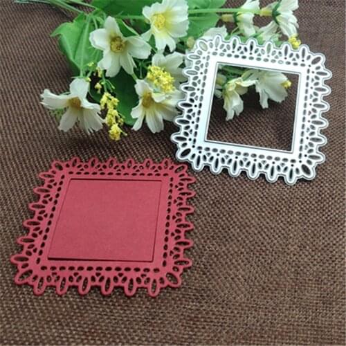 Square frame lace Edge Metal Die Cutting For Household DIY Scrapbooking Photo Album Decorative Embossing Folder Paper Cards