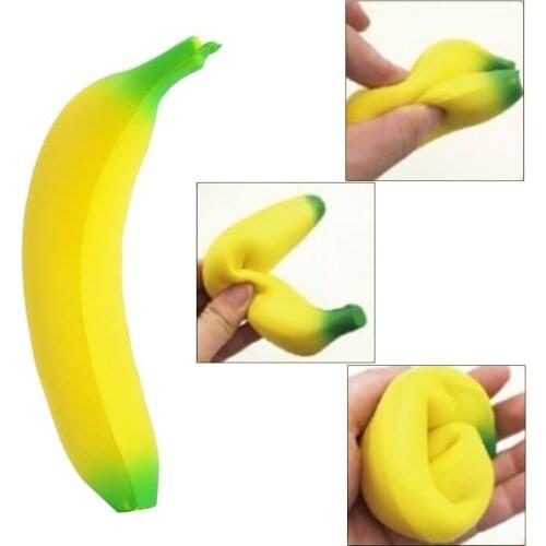 Slow Rising Squeeze Banana Jumbo Cream Scented Reliever Stress Kids Toy Gift New