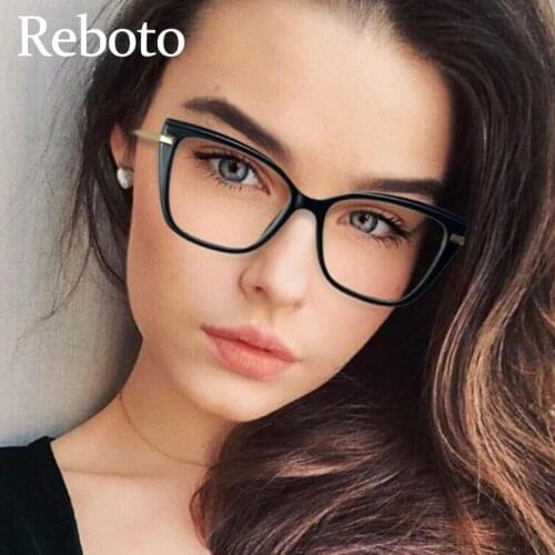 Fashion Square Women Glasses Frame Optical 2020 Luxury Transparent Anti Bblue Light Clear Lens Eyewear Female vintage spectacles