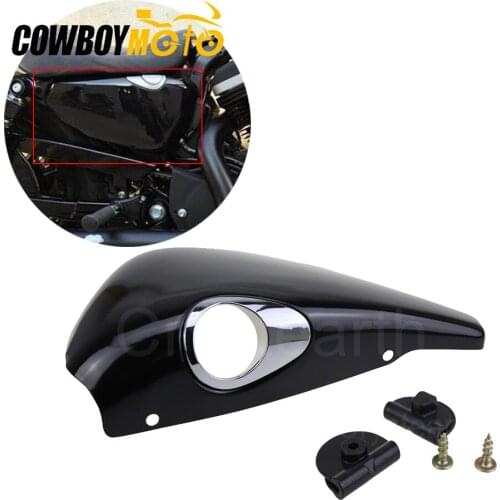 Motorcycle Black Right Side Oil Tank Cover Side Fairing Guard For Harley Sportster XL1200 XL883 2004-2013 05 06 07 08 09 10 11