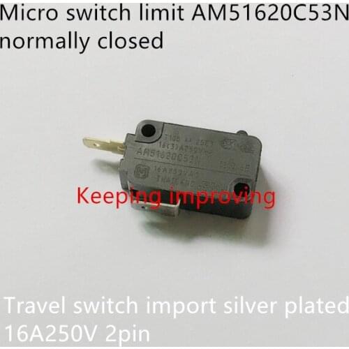 Original new 100% micro switch limit AM51620C53N normally closed travel switch import silver plated 16A250V 2pin