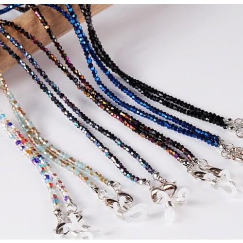Glasses Mask Chain Strap Lanyard Fashion Crystal Necklace Jewelry Earphone Chain Sunglasses Face Mask Chain Anti-lost Strap