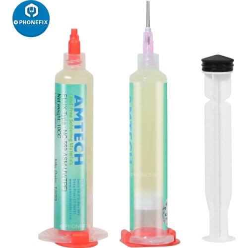 10cc Original AMTECH NC-559-ASM Tin Solder Paste Syringe Liquid Welding Flux for BGA PCB Repair Stencil Welding Soldering Tool
