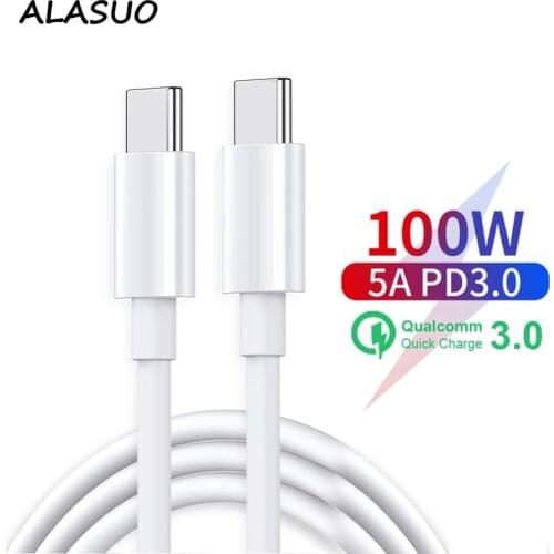 PD 100W Cable USB 3.1 Type C to USB C Cable for Macbook iPad Samsung Huawei FCP QC 3.0 Fast Charger Cable Cord 10Gbps Transfer