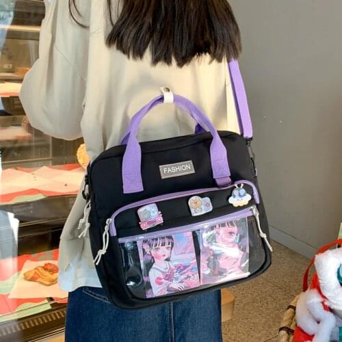 Transparent Jelly Crossbody Bags for Women Harajuku Kawaii Multi-purpose Messenger Bag Waterproof College Purses and Handbags