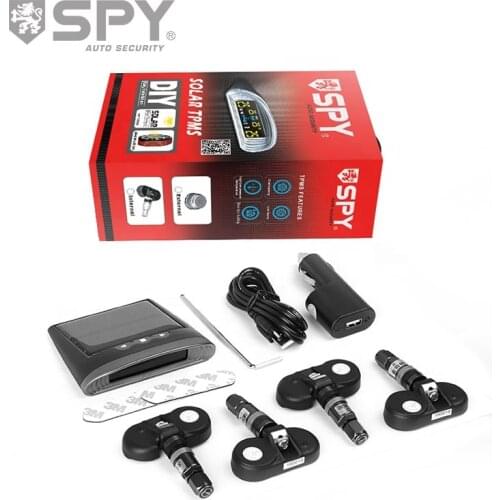 In stock SPY V10 solar power TMPS tire pressure monitoring system with internal sensor