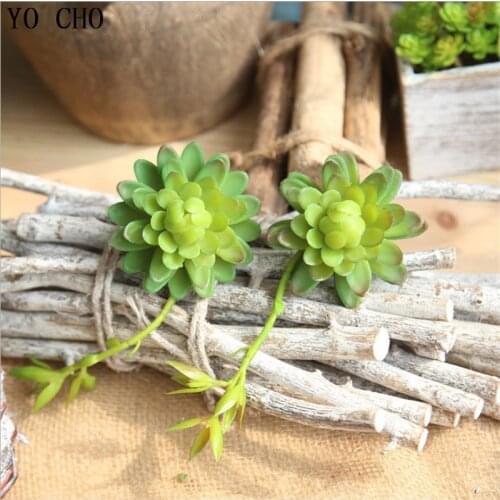 YO CHO 1PC Simulation Succulents Plants Lotus Landscape DIY Artificial Succulent Fake Flowers Wedding Garden Home Party Decor
