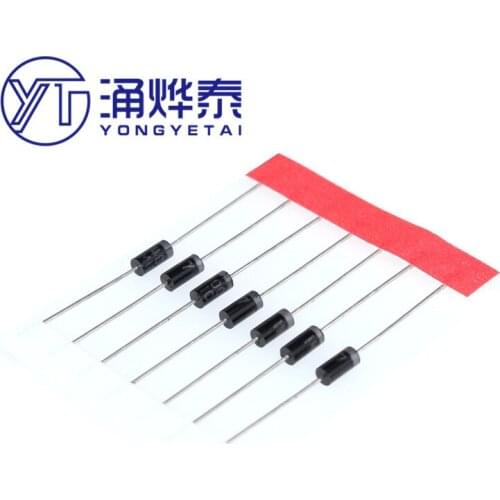 YYT 100PCS DIP 1N4007 braided IN4007 DO-41 rectifier diode 1A/1200V