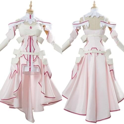 Sword Art Online Cosplay Alicization Yuuki Asuna Cosplay Costume Dress Suit For Girls Women Halloween Carnival Costumes Adult