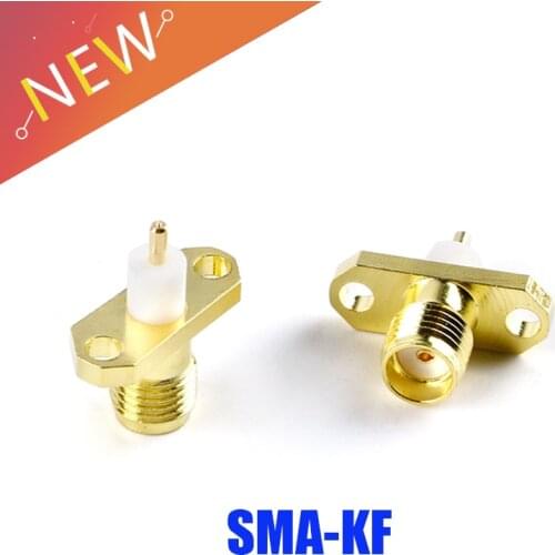 2PCS SMA Female Jack Panel Mount RF Coax Connector Flange Solder Gold plating of copper