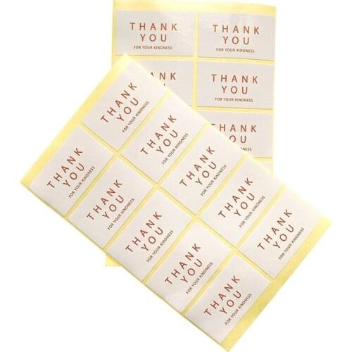 400pcs/lot White Thank You For Your Kindness Design Creative Decor DIY Stickers Label Decor