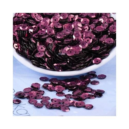 50g(10000pcs) 4mm Cup Loose Sequins Round Paillette Wedding Garment Accessory Sewing Craft Dark Red Spangles