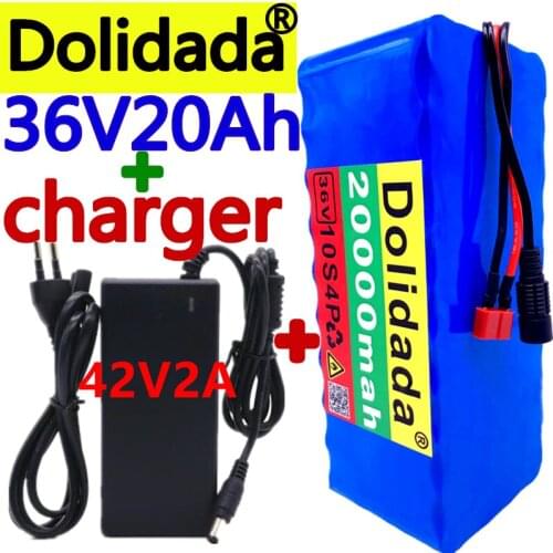 36V battery 10S4P 20Ah battery pack 500W high power battery 42V 20000mAh Ebike electric bike BMS+42V2A Charger