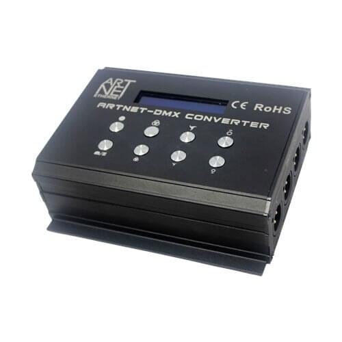 ArtNet to DMX converter, ARTNET DMX Converter LED Controller, DC12V input, Input: ArtNet signal, Output: 4 channel DMX512 signal