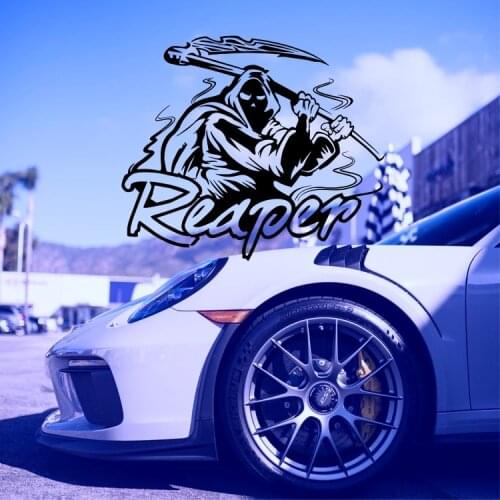 Car Stickers Graphic Automobile Body Decal Eyebrow Rear Front Windshield Window Decals for Skull Reaper Cool