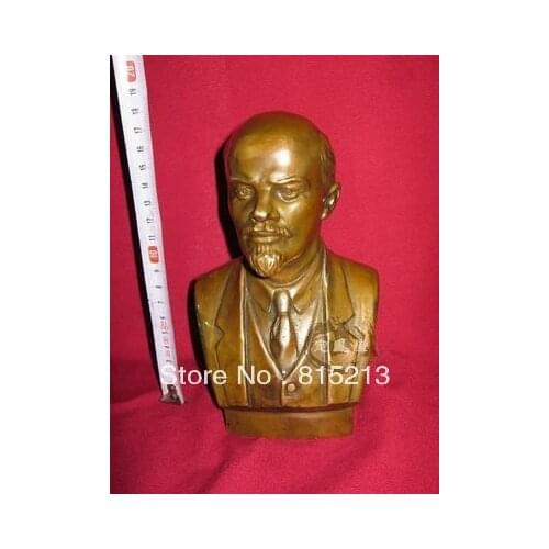 00023 Medium USSR Vladimir Lenin Bronze Statue Sculpture 7"H