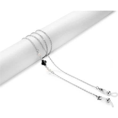 Gold Silver Link Chain Clover Pearl Eyeglasses Chains Reading Glasses Rope Sunglasses Strap Cord Holder Neck Band Accessories