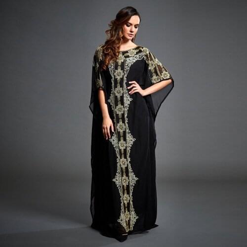 Dubai New Style Long Skirt Middle East Muslim Seaside Holiday Printed Chiffon Temperament Robe Elegant Muslim Womens Kimono