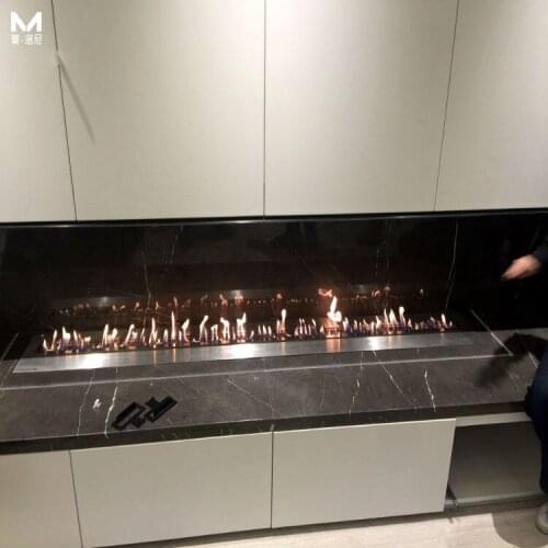 Inno-Fire 62 inch real fire stainless steel manual ethanol fireplace insert burner