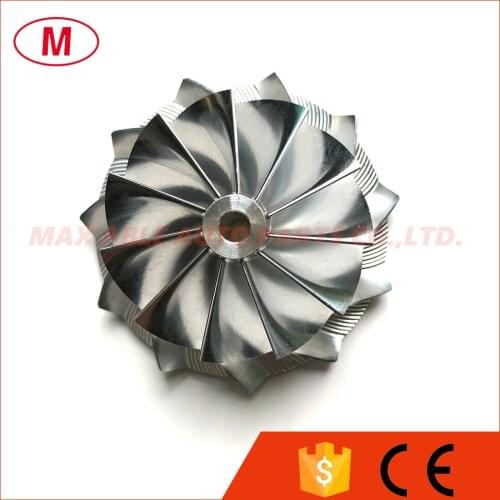 K04 43.30/56.08mm 11+0 blades Performance Turbo Billet compressor wheel/Aluminum 2618/Milling wheel for Turbocharger Cartridge