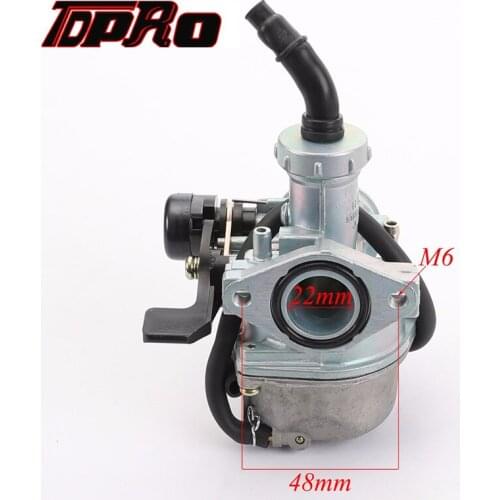 TDPRO PZ22 Left Lever Choke Carburetor 22mm Racing Carbureter For 50cc 70cc 90cc 110cc 125cc Pit Dirt Bike Go Kart Pitpro Pister