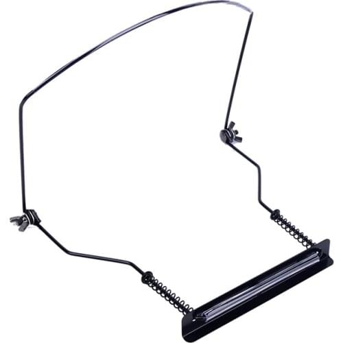 Metal Harmonica Neck Holder Mouth Organ Support Harp Rack Stand 10 Holes Black Harmonicas Clamp