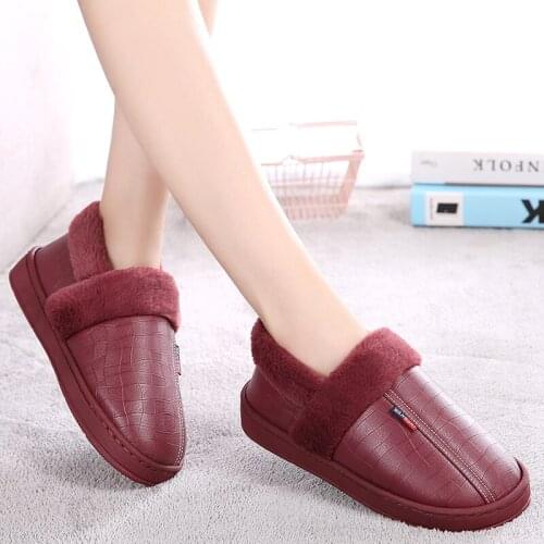 Men Snow Boots Ankle Boots Winter Boots Unisex Couples New Solid Color Plush Inside Anti Skid Bottom Warm Waterproof Ski Shoes