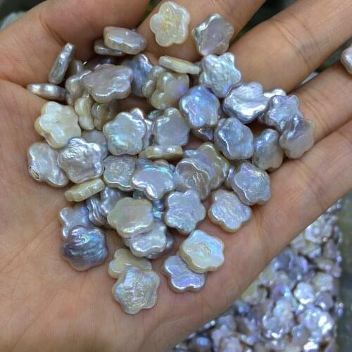 Charm Plum Flower Pearl Beads Natural Freshwater Baroque Pearls No Hole Beads for Jewelry Making DIY Bracelet Necklace Accessory