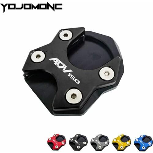 Para honda adv150 adv 150 adv-150 2019 2020 motocicleta cnc alumínio kickstand suporte suporte de extensão ampliador almofada