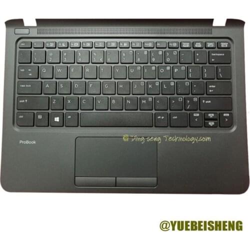 YUEBEISHENG New For HP Probook 11 EE G1 G2 palmrest upper cover US keyboard Touchpad 809848-001