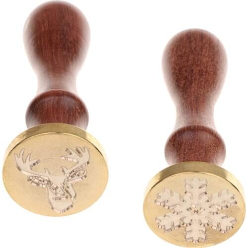 2pcs Initial Sealing Wax Stamp Wax Seal Metal Head Decorative for Card