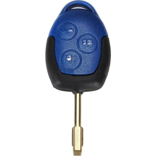 Blue 3 button cover shell key remote control body & keys for ford transit