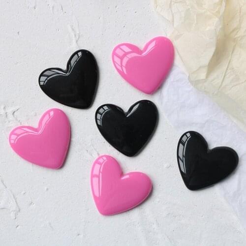 10 PCS 35x37mm Fashion Heart Connectors DIY Resin Earring Accessories For Jewelry Making