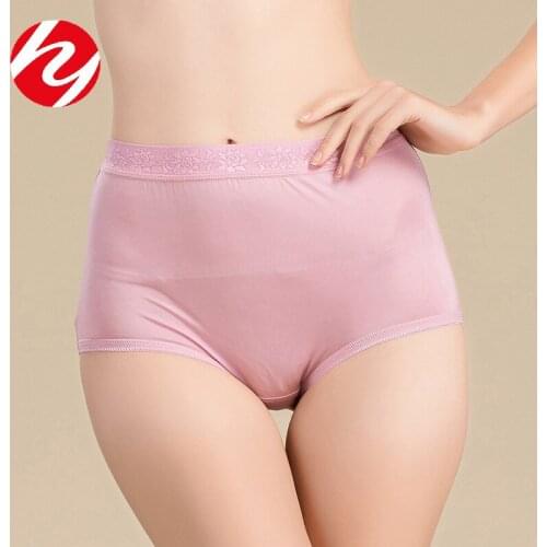 100% real silk panties women panties High waist Plus Size female underwear Butt Lift Lingerie Seamless briefs Underpants breech