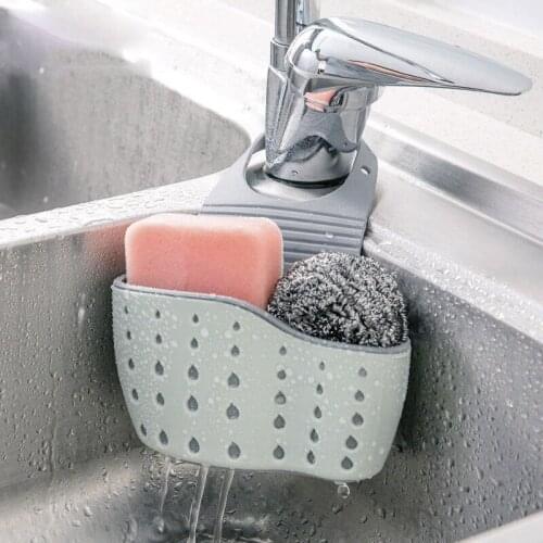 Creative Sink Shelf Sponge Drain Rack Kitchen Gadgets Portable Basket Home Kitchen Hanging Drain Basket Kitchen Accessory Tools