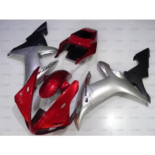 YZF R1 2002 - 2003 Body Kits YZFR1 2003 Bodywork YZF1000 R1 2002 Red Silver Black Abs Fairing