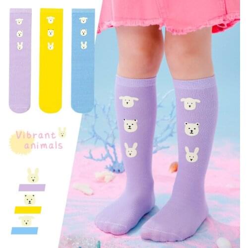 1 Pair Baby Girls Socks Cute Knee High Socks Child Stockings Golfs For Newborns Long Socks Childrens Summer Cartoon Kids Socks