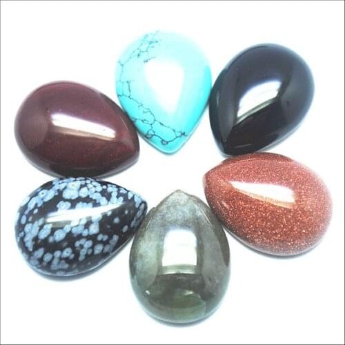 5pcs nature semi precious stone cabochons jadee carnelian unakite tiger eye malachite red stone black onyx turquoisee 10x14mm