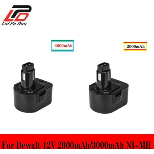 For Dewalt 12V 2000mAh/3000mAh NI-MH Tool battery DE9037 DW051 DC756 DC9071 DW9072 DE9074 DE9075 DC981 DW052Z,DW907Z
