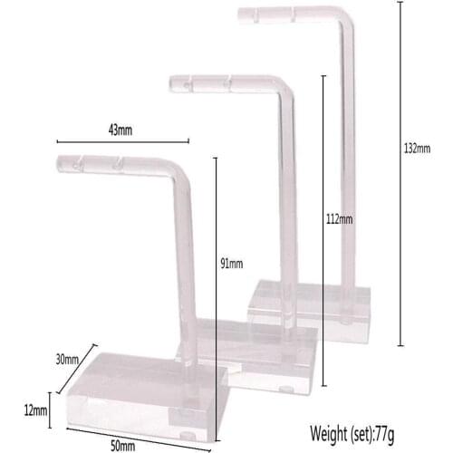 3pcs Acrylic Jewelry Tree Stand, Earring Holder, Hanging Jewelry Organizer, for