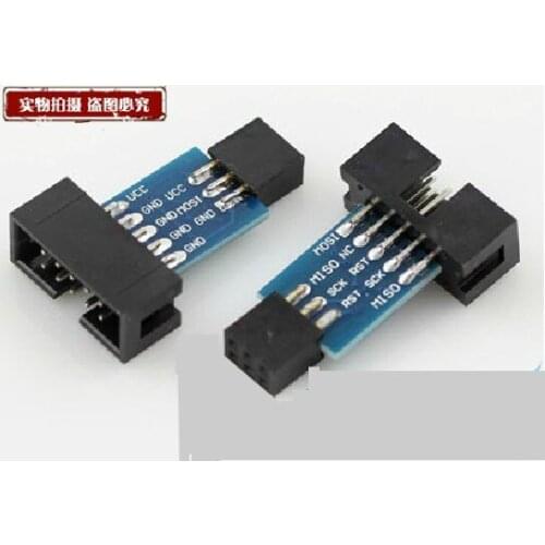 AVRISP USBASP ISP STK500 10PIN turn 6PIN adapter plate