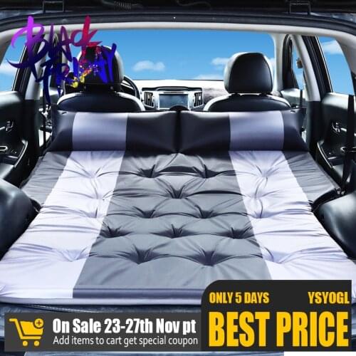 Car Inflatable Travel Air Bed SUV Car Mattress Rear Row Car Travel Sleeping Pad Off-road Air Bed Camping Mat Auto Accessories